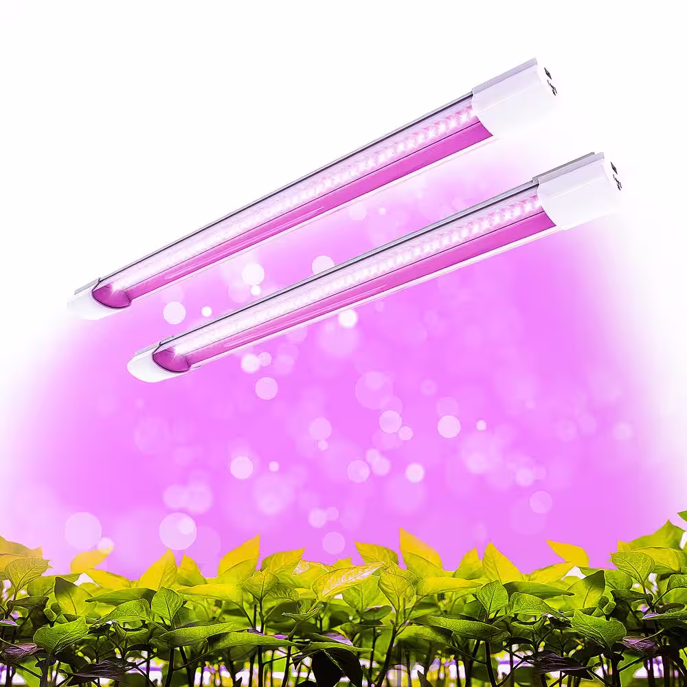 Pinegreen Lighting 2 ft. 15-Watt LED Grow Light Full Spectrum Cool White Linkable (2-Pack)