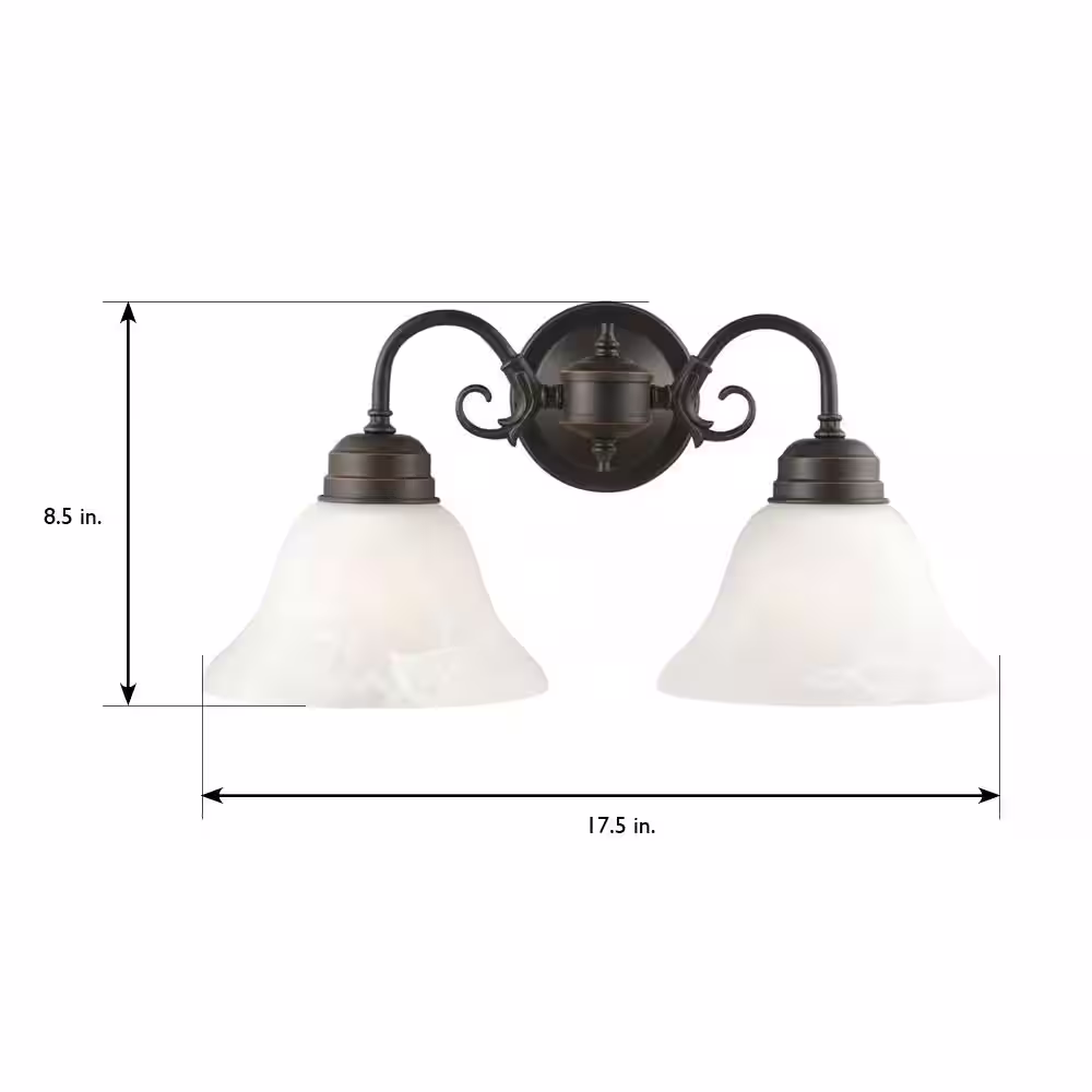 Design House Millbridge 2-Light Oil-Rubbed Bronze Wall Mount Sconce