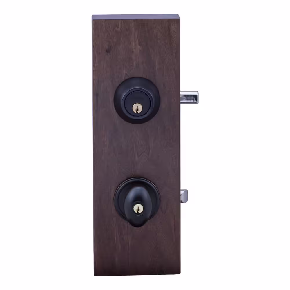 Copper Creek Egg Tuscan Bronze Entry Door Knob with Deadbolt