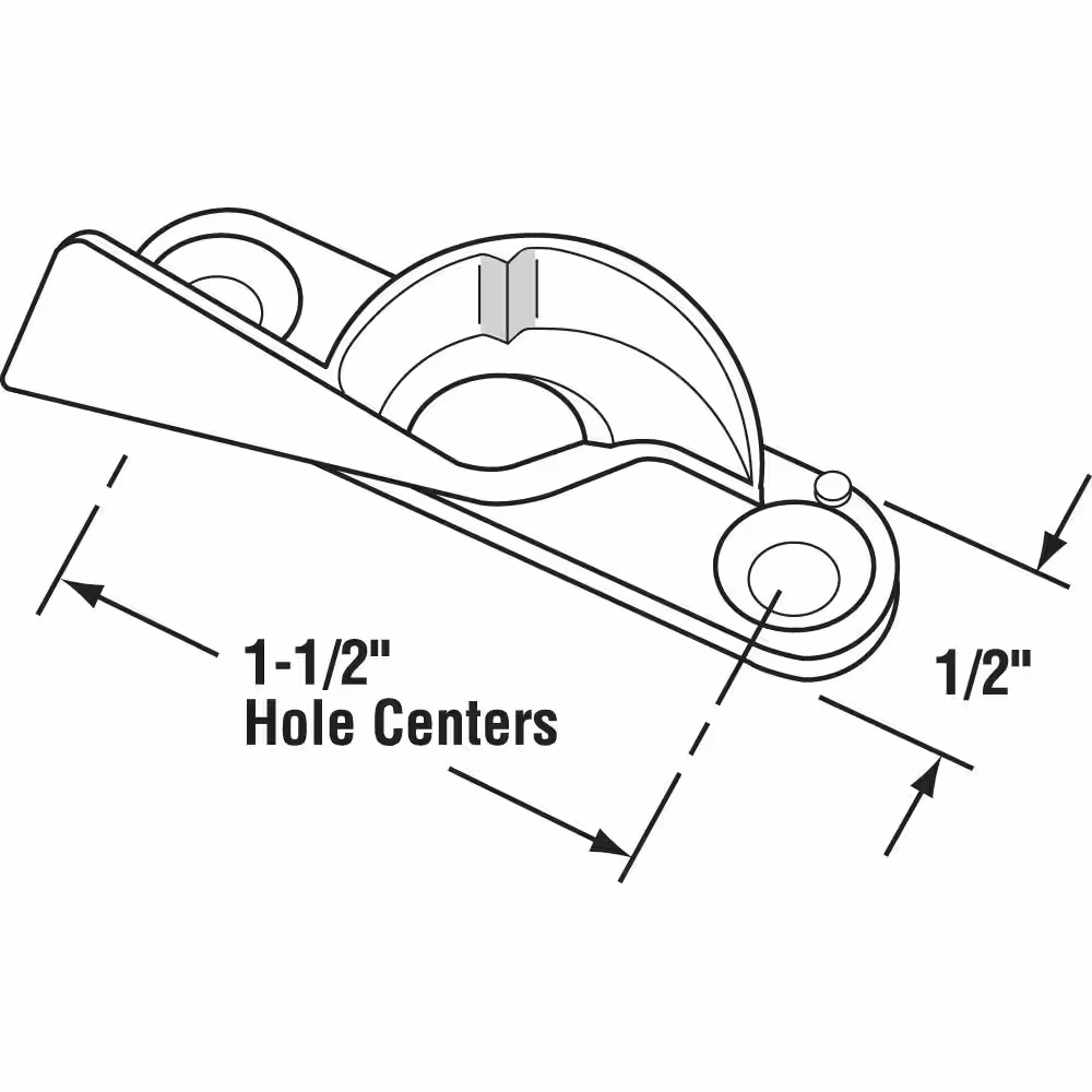 Prime-Line Aluminum Single Hung Window Sash Lock (2-Pack)