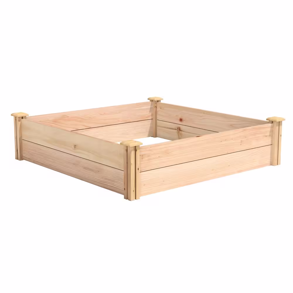 Miracle-Gro 48 in. L x 48 in. W x 11 in. H Cedar Raised Garden Bed