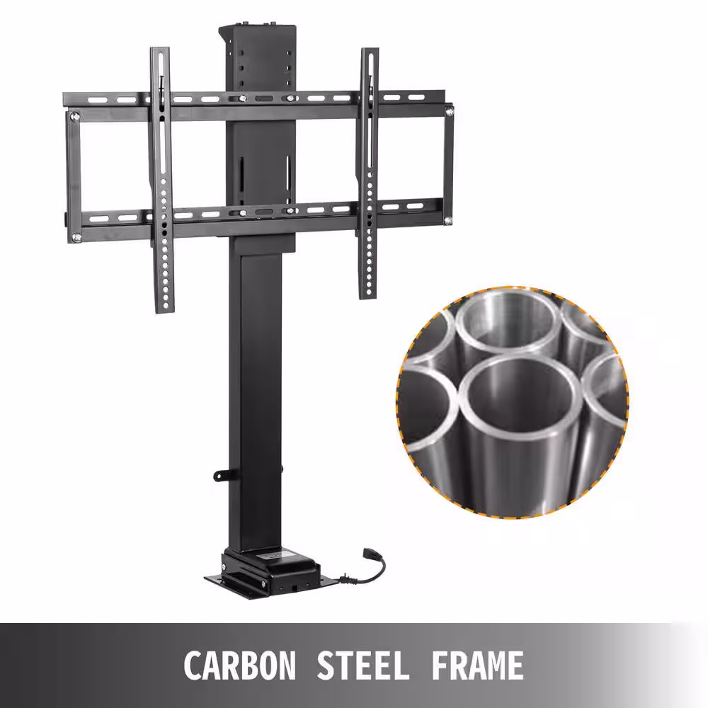 VEVOR Motorized TV Lift Stroke Length 35 in. Motorized TV Mount Fit for 32-65 in. TV Lift with Height Adjust 28.7-64.2 in.