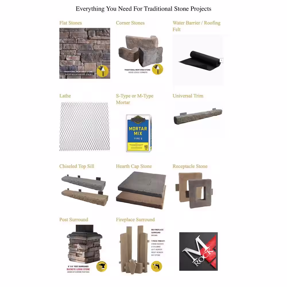 M-Rock Traditional 2.5 to 5 in. x 8 in to 14 in. Auburn Dry Stack Stone Concrete Stone Veneer (8 sq. ft./bx)