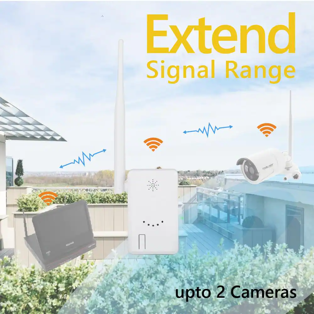 Crystal Vision 8-Channel True HD 2TB HDD Wireless CCTV with 6-Autopair Weatherproof IR Cameras Built-In Monitor and Router