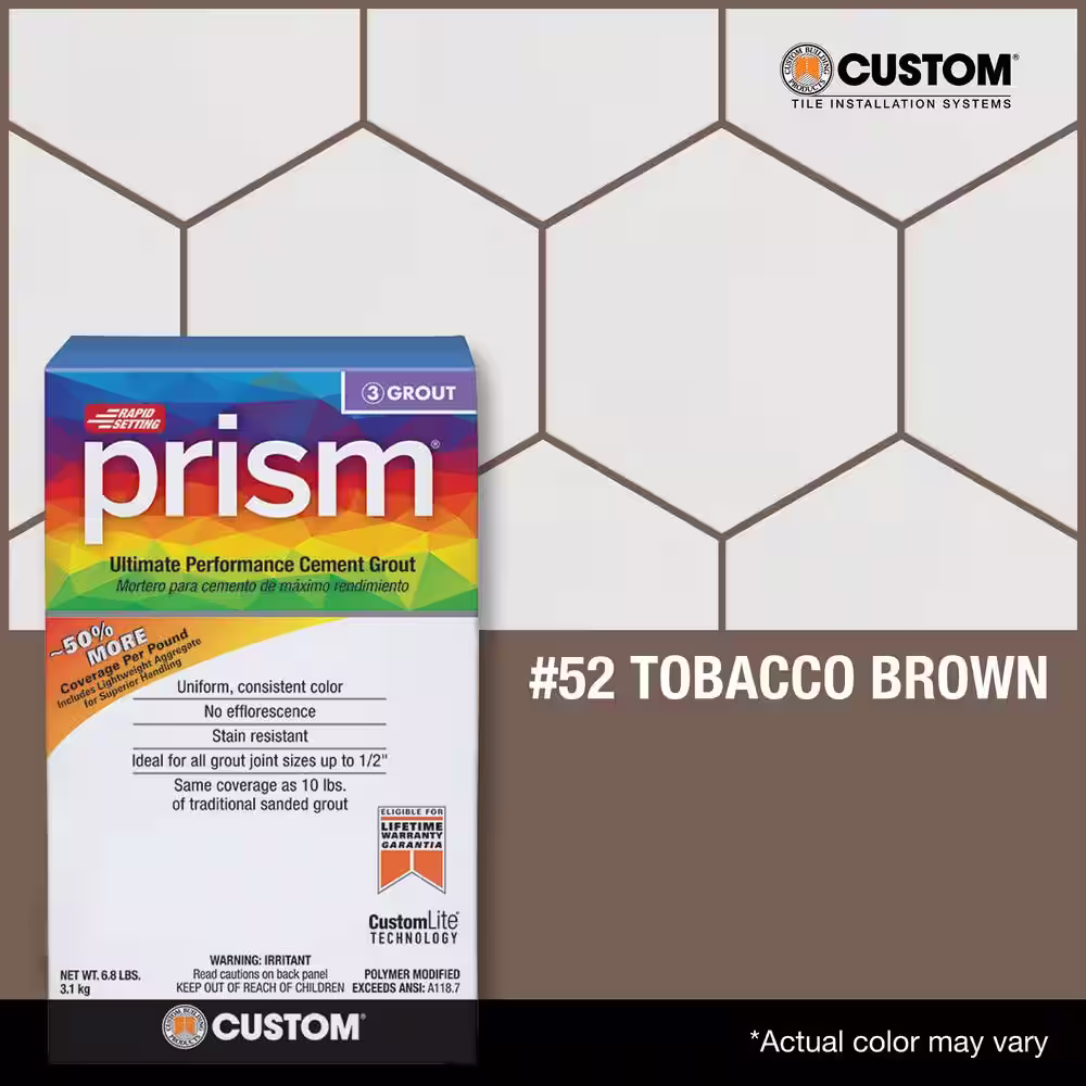 Custom Building Products Prism #52 Tobacco Brown 17 lb. Ultimate Performance Grout
