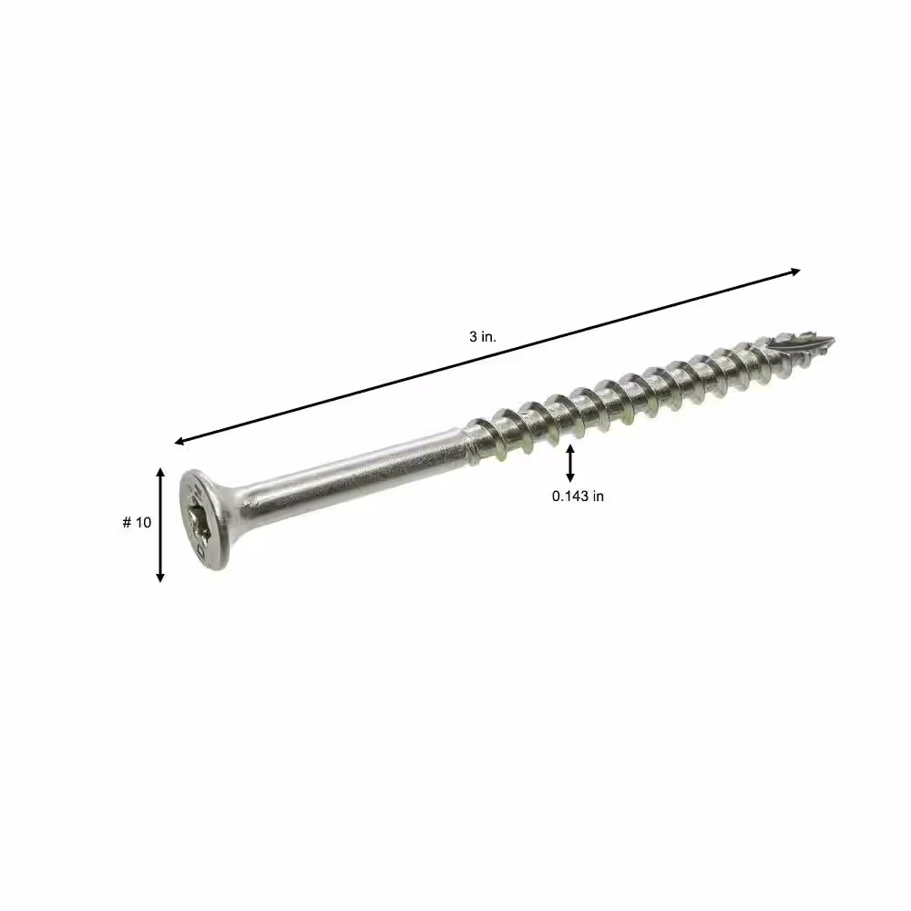 Grip-Rite #10 x 3 in. 305 Stainless Steel Star Drive Deck Screw (1 lb/Pack)