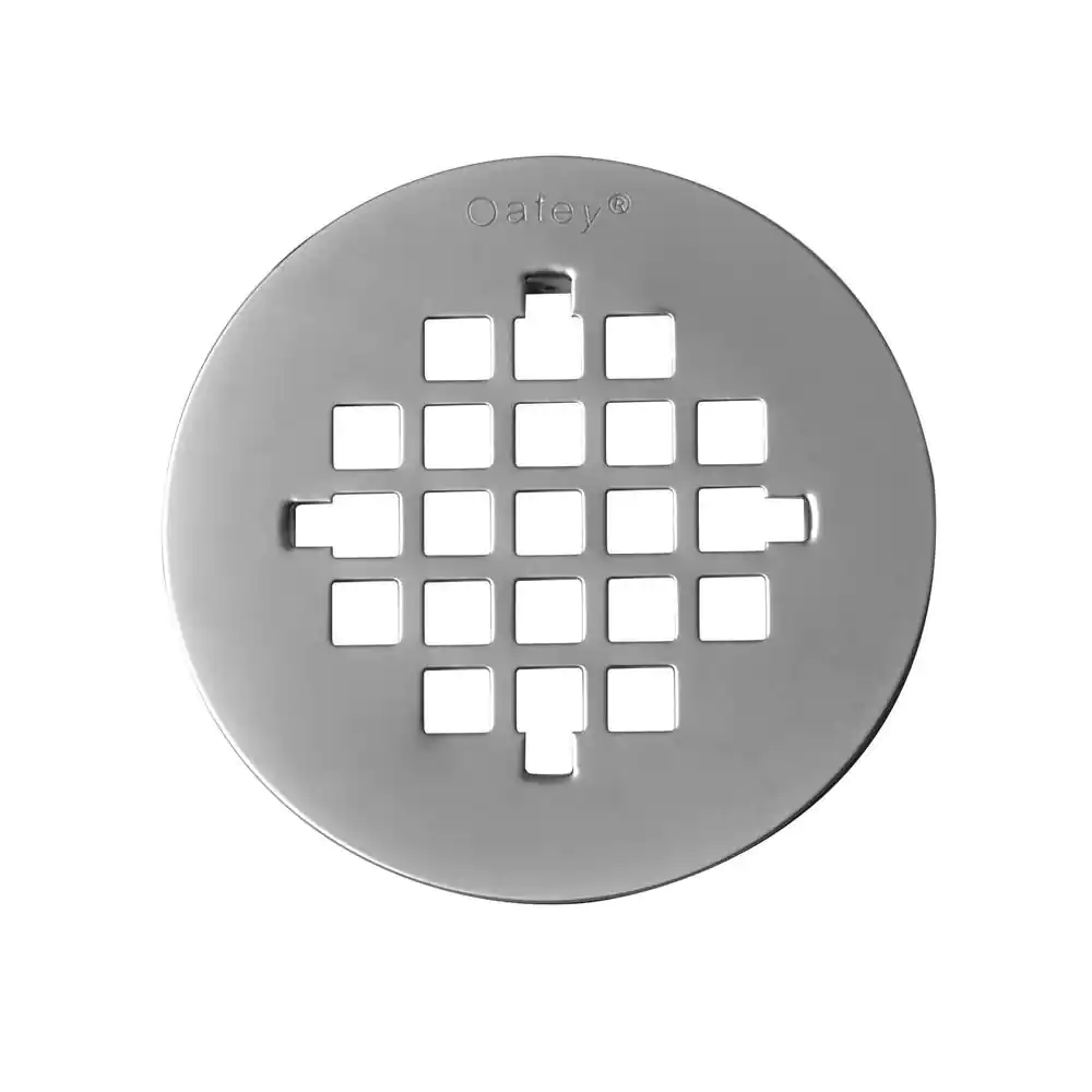 Oatey 4-1/4 in. Round Universal Snap-In Shower Strainer in Brushed Nickel