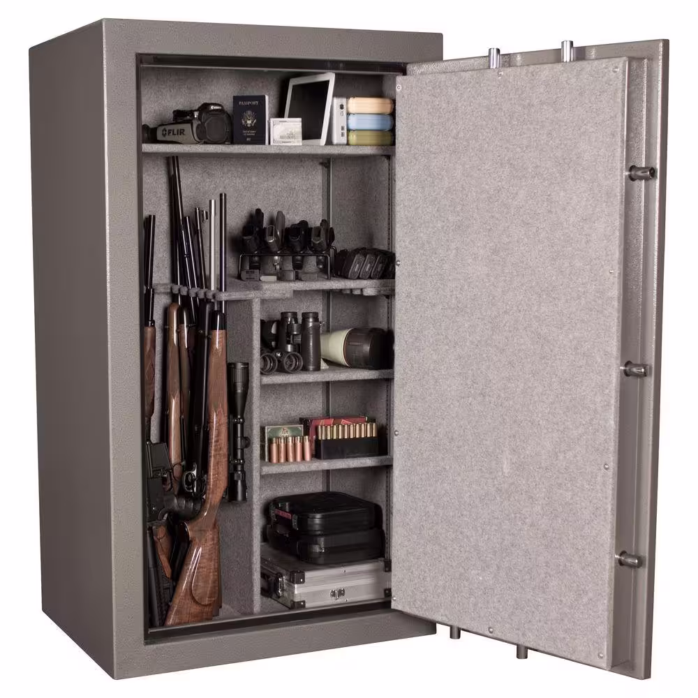 Tracker Safe 30-Gun Fire-Resistant Combination Gun Safe, Gray