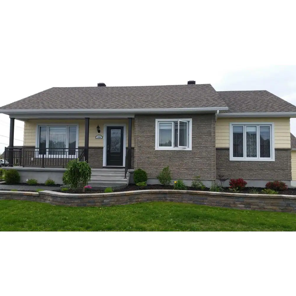Novik 21.25 in. x 6.10 in. Stacked Stone Corner Vinyl Siding in Onyx (5-Case)