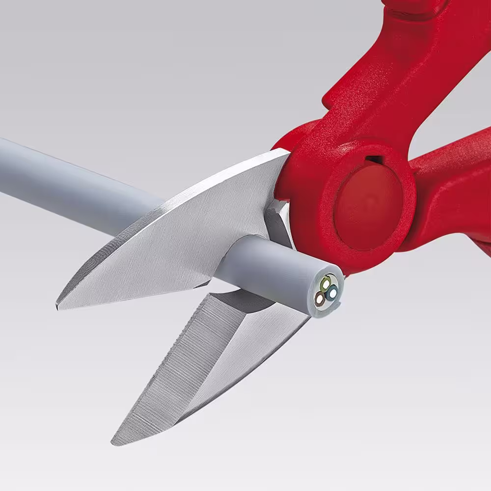 KNIPEX 6-1/4 in. Electrician's Scissor Snips with Comfort Grip and Sheath