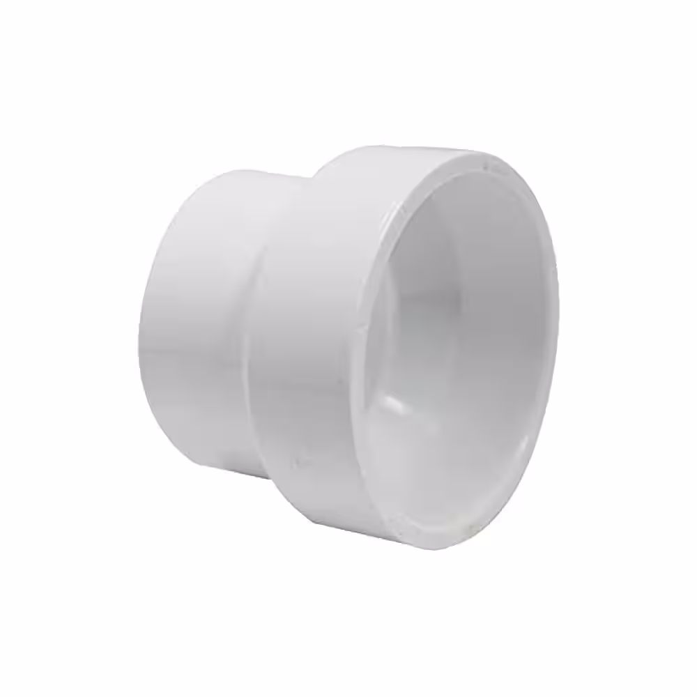 VPC 2 in. x 1-1/2 in. PVC DWV Hub x Hub Reducing Coupling Fitting