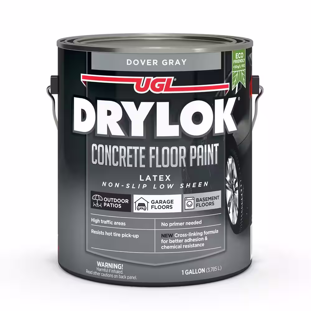 DRYLOK 1 gal. Dover Gray Low Sheen Latex Interior/Exterior Concrete Floor Paint