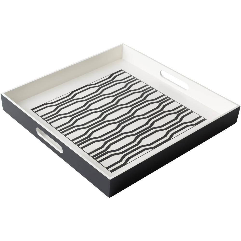 Artistic Weavers Rocry Black 15.7 in. Decorative Tray
