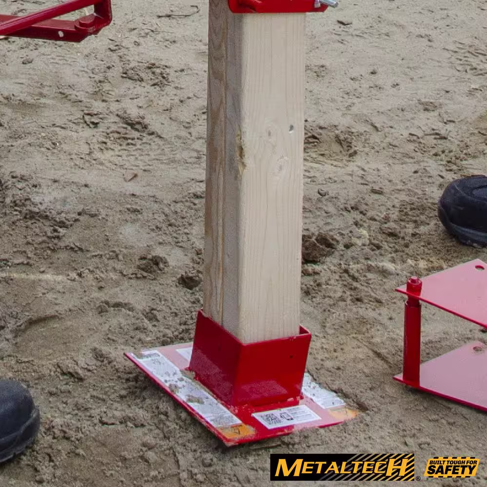 MetalTech Pump Jack 8 in. W x 8 in. D x 11 in. H Steel Pole Anchor for the Pump Jack Portable Scaffolding System