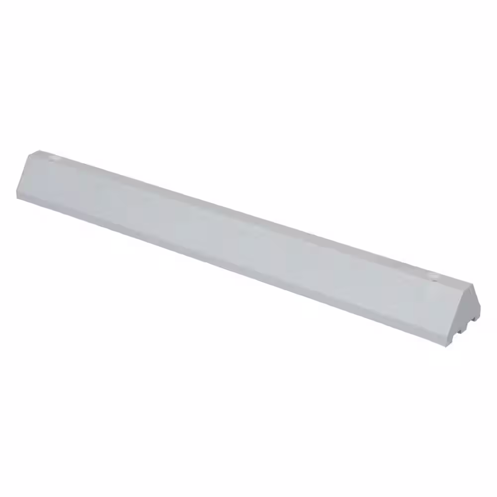 Vestil Recycled 48 in. White Plastic Car Stop