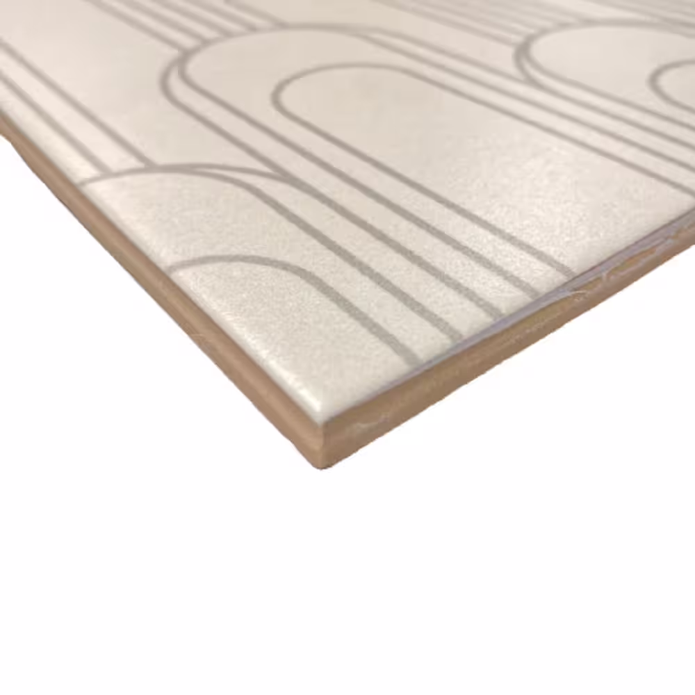 Roca Epoque Oval Gray and Taupe 8 in. x 8 in. Matte Ceramic Floor and Wall Tile (12.7 sq. ft. / Case)