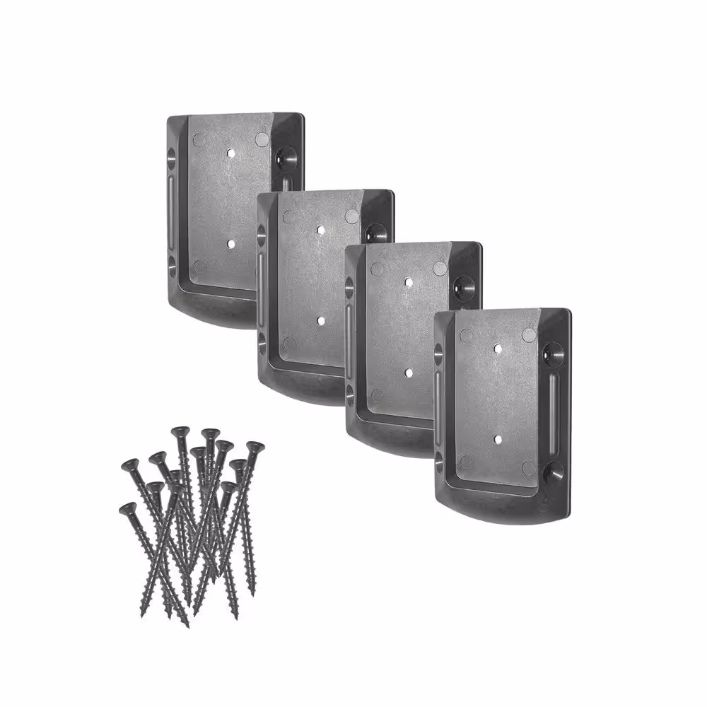 NUVO IRON Black Deck Rail Connectors (4-Pack)