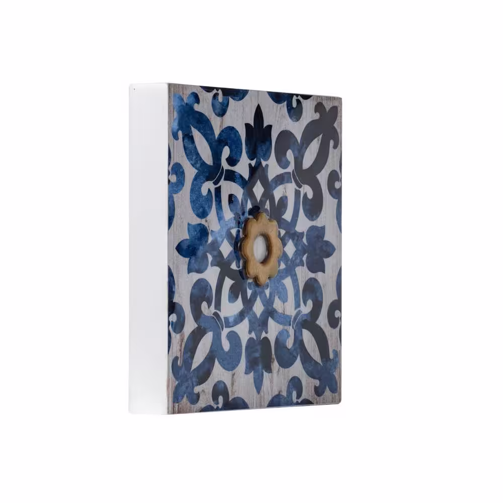 A & B Home Ivory Indigo Wall Accents (Set of 4)