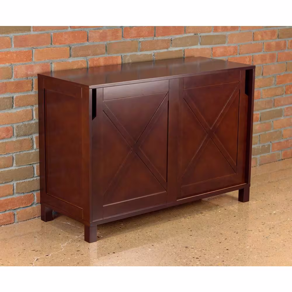northbeam 26.97 H 12-Pair 2-Tier Brown MDF Shoe Rack