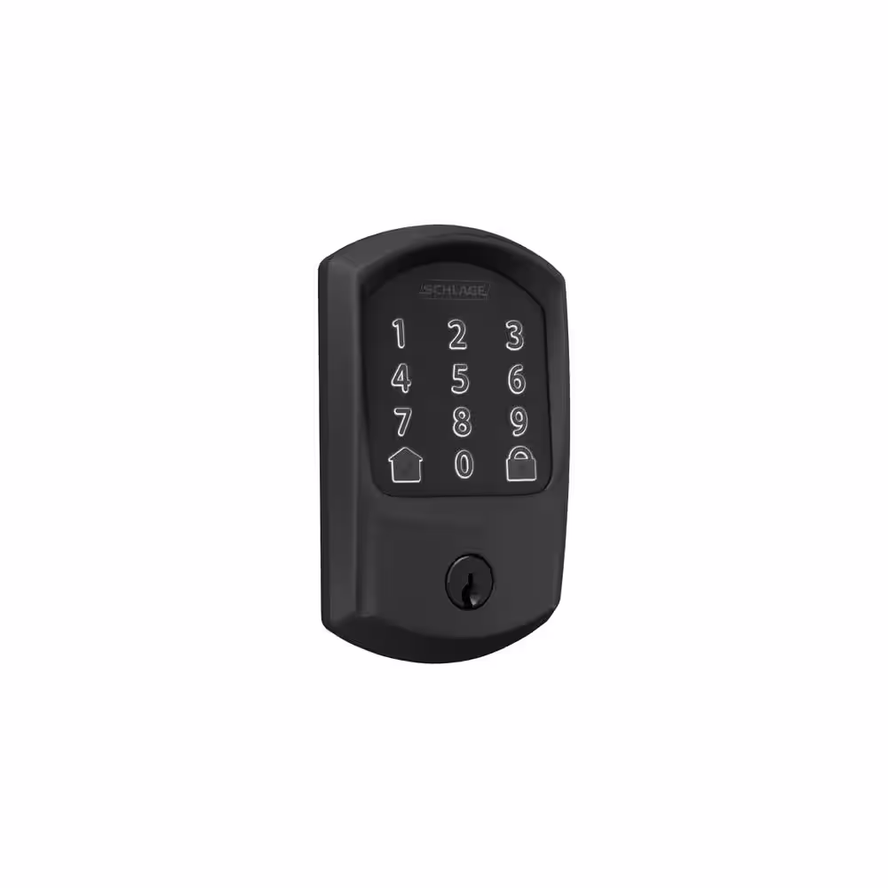 Schlage Greenwich Matte Black Encode Smart Wi-Fi Deadbolt