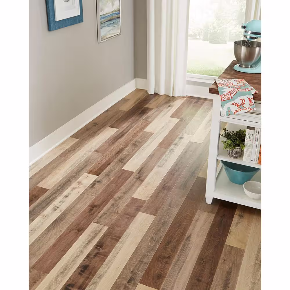 OptiWood Homestead Birch 7 mm T x 5 in. W Waterproof Engineered Hardwood Flooring (16.7 sqft/case)