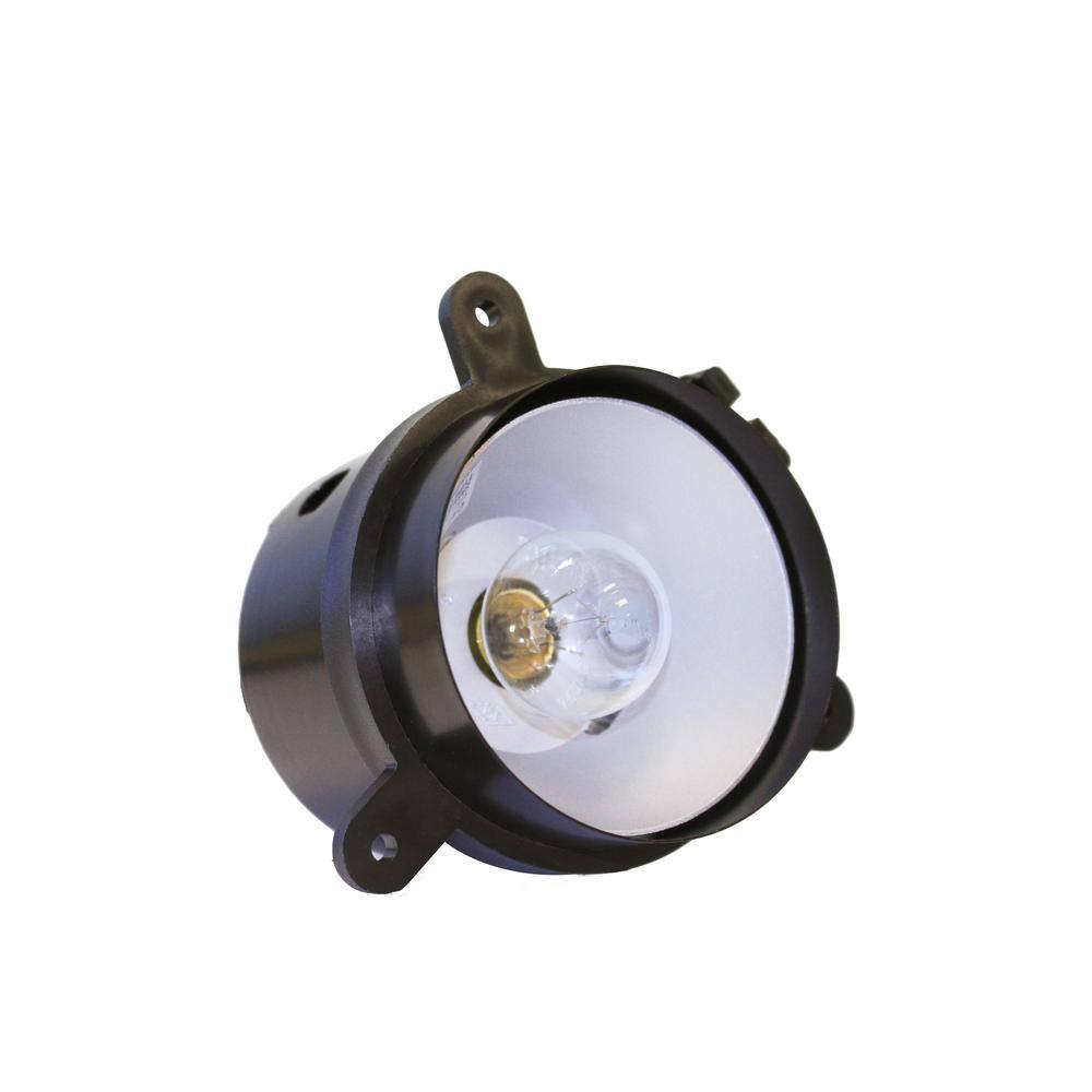 None 18/2 Black Furniture Incandescent Can Light with 2 ft. Male and Female Extension Cord Leads