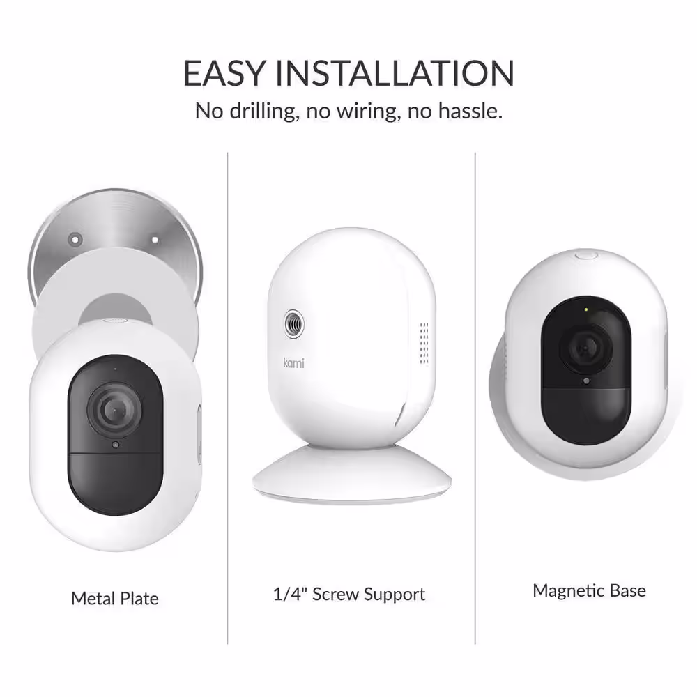 Kami WK101 Wireless Outdoor Security Surveillance Camera with IP-65 Water-Resistant Design and Night Vision