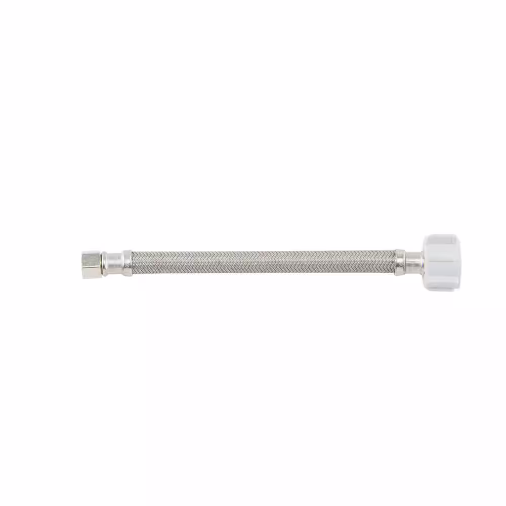 BrassCraft 3/8 in. Compression x 7/8 in. Ballcock Nut x 9 in. Braided Polymer Toilet Supply Line