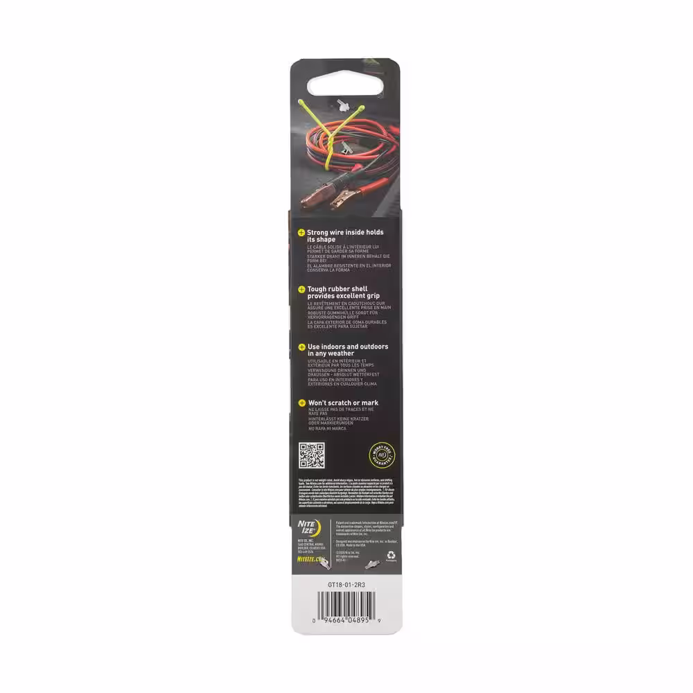 Nite Ize 18 in. Gear Tie in Black (2-Pack)