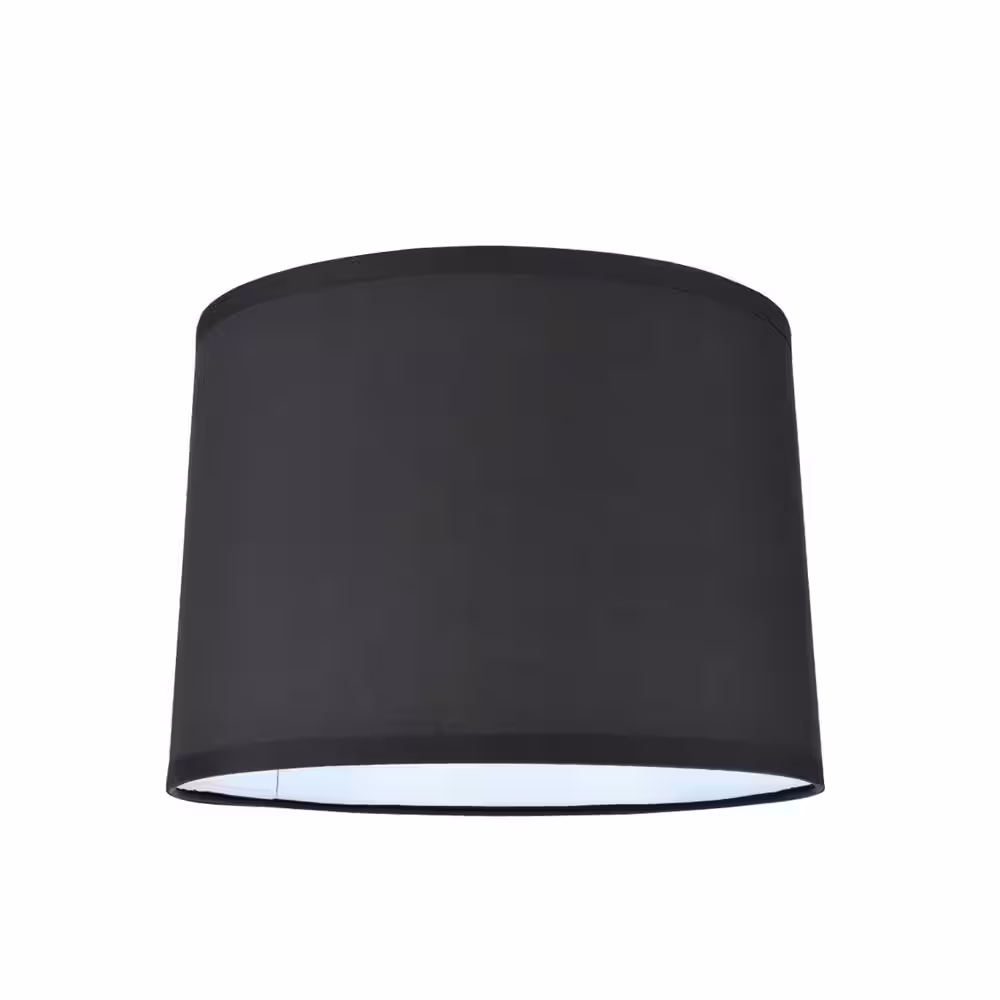 Aspen Creative Corporation 14 in. x 10 in. Black Hardback Drum/Cylinder Lamp Shade