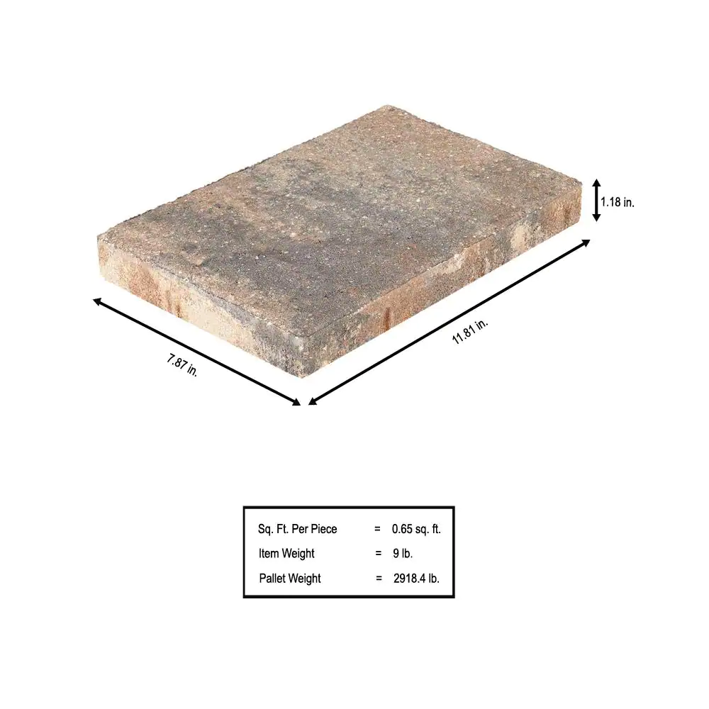 Pavestone Milano Large 11.75 in. x 7.75 in. x 1.25 in. Sierra Blend Concrete Paver (320 Pcs. / 207 Sq. ft. / Pallet)