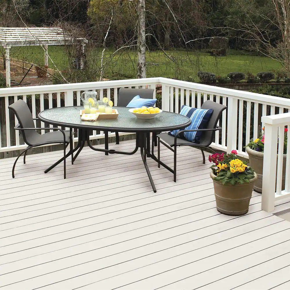 BEHR PREMIUM 5 gal. White Base Solid Color Waterproofing Exterior Wood Stain and Sealer