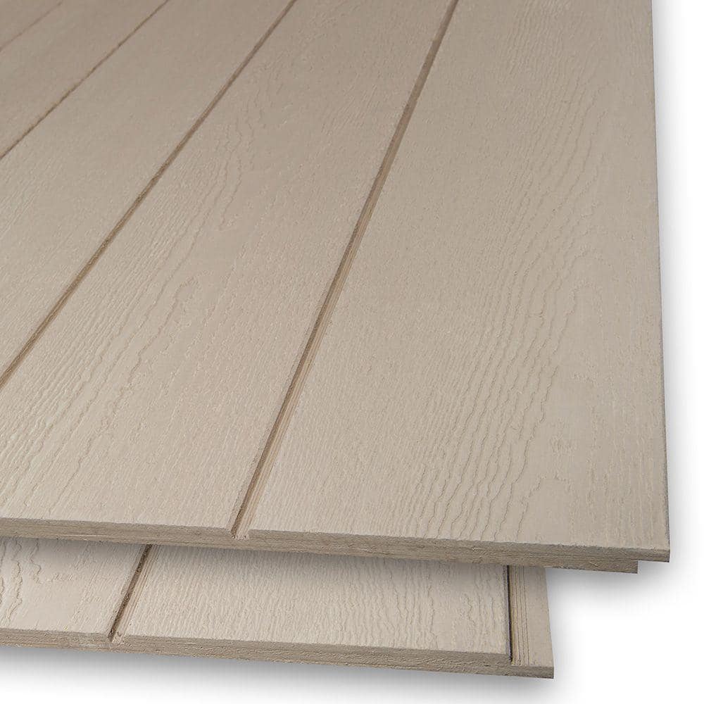 DuraTemp 0.438 in. x 48 in. x 96 in. Primed Hardboard Face 8 in. OC T1-11 Plywood Siding Panel