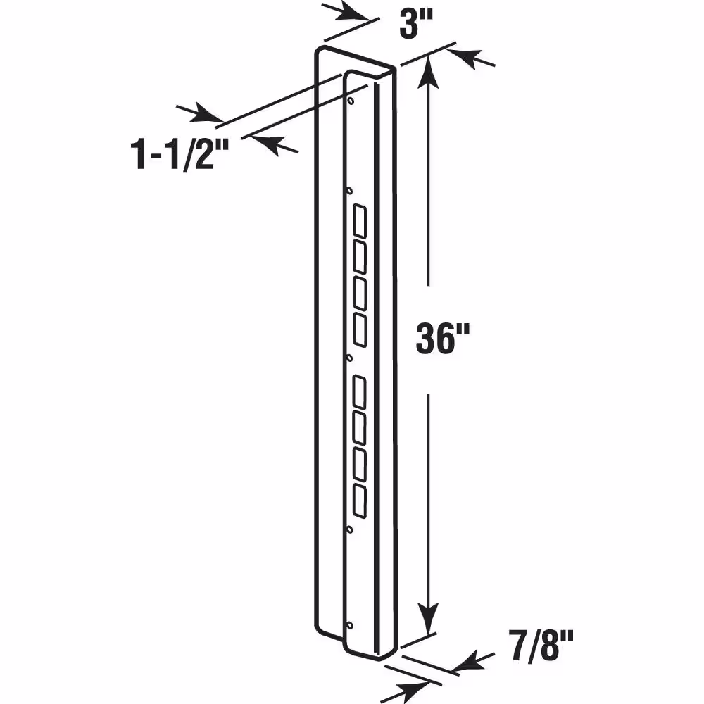 Prime-Line 1-3/8 in. Doors Steel White Mega-Jamb Reinforcing Kit
