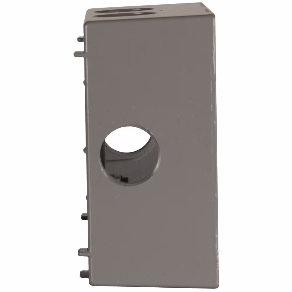 BELL N3R Aluminum Gray 2-Gang Weatherproof Electrical Box, Seven Outlets at 3/4 in., with closure plugs