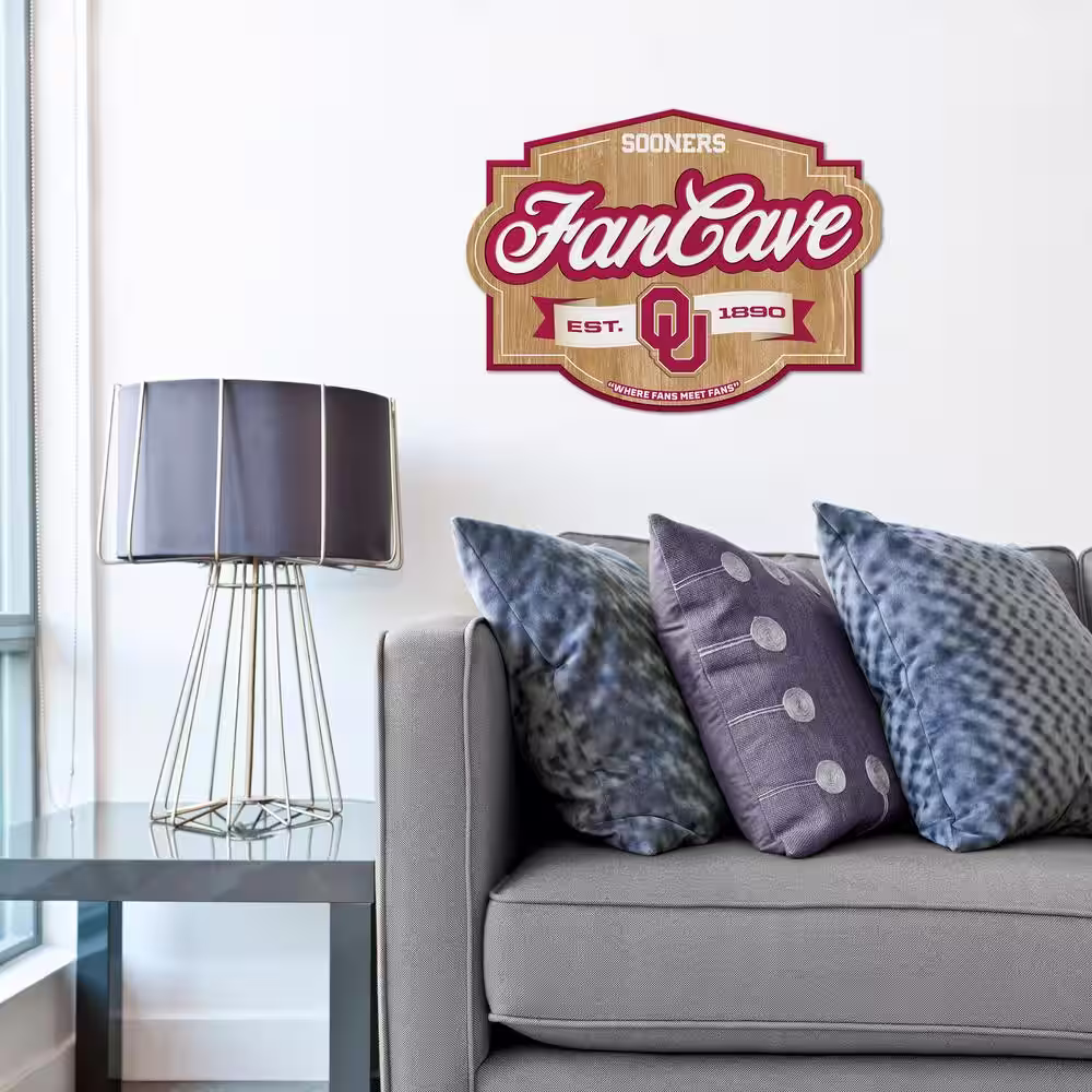 YouTheFan NCAA Oklahoma Sooners Fan Cave Decorative Sign