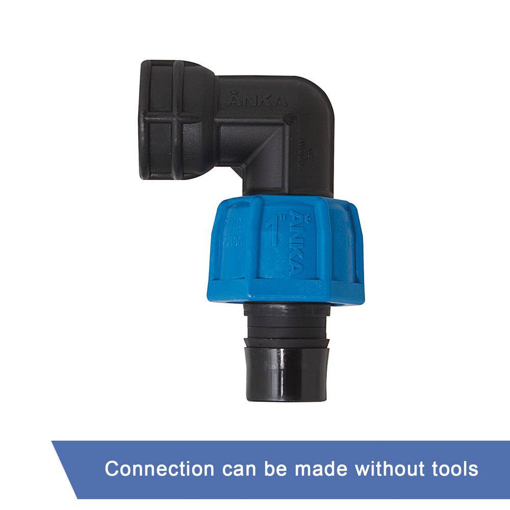 Watts ANKA 1 in. x 3/4 in. Fiberglass Reinforced Nylon 90-Degree FNPT x Barb Reducing Elbow