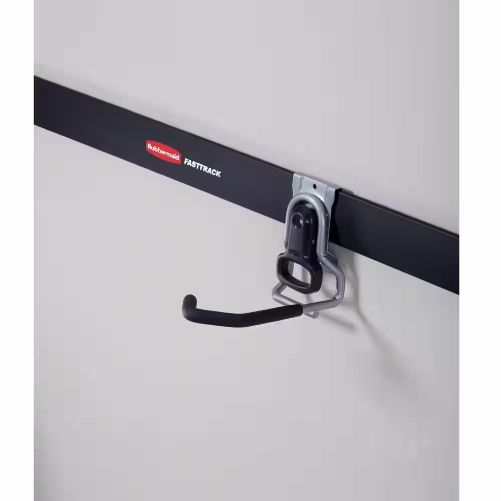 Rubbermaid FastTrack Black 1-Bike Vertical Garage Bike Wall Hook