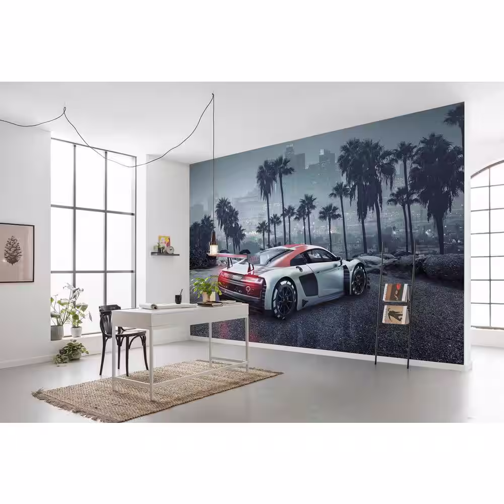 Komar Audi R8 L.A. Cityscapes Wall Mural