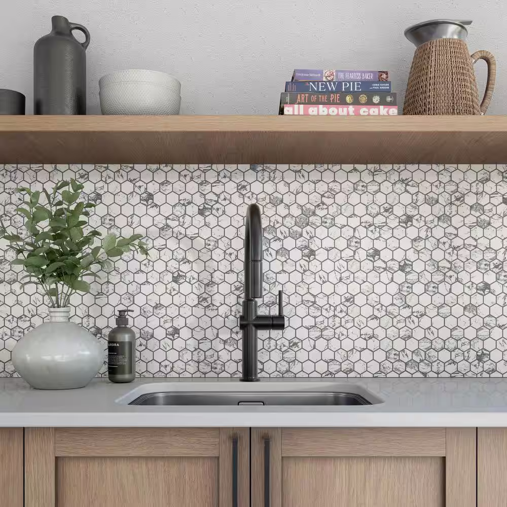 Daltile Lamora Capri 12 in. x 10 in. Glazed Ceramic Hexagon Mosaic Tile (0.81 sq. ft./each)