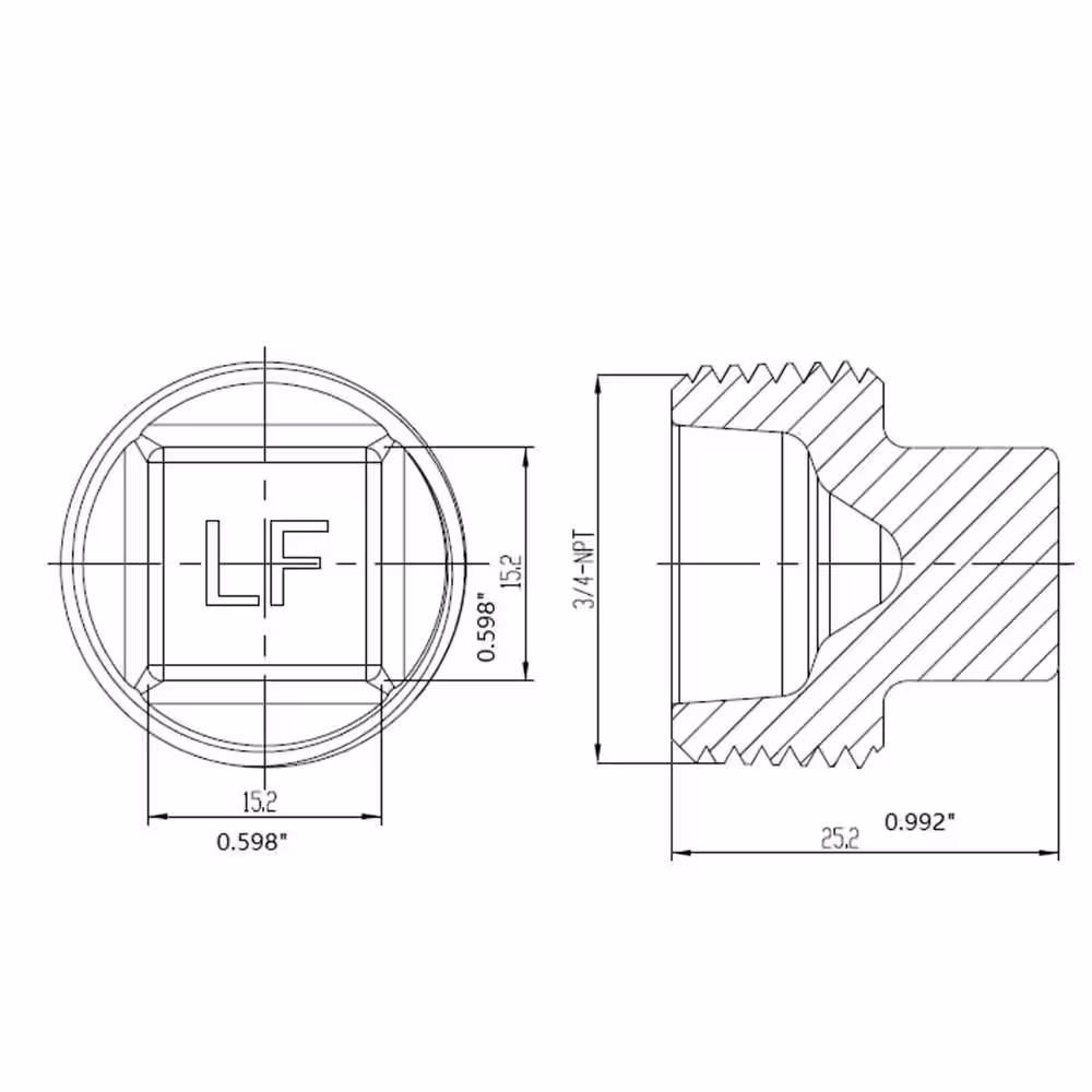 Everbilt 3/4 in. MIP Brass Plug Fitting