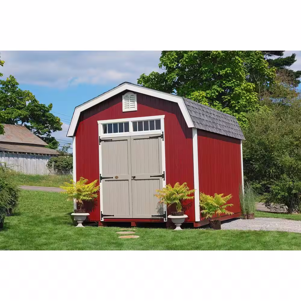 LITTLE COTTAGE CO. Colonial Woodbury 12 ft. x 20 ft. Wood Storage Building DIY Kit with 6 ft. Sidewalls with Floor