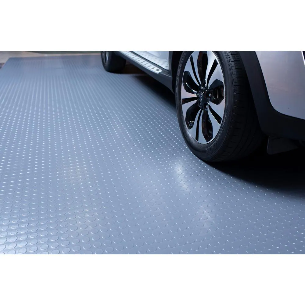 Husky Coin 10x1 ft. Grey Vinyl Garage Flooring Rolls
