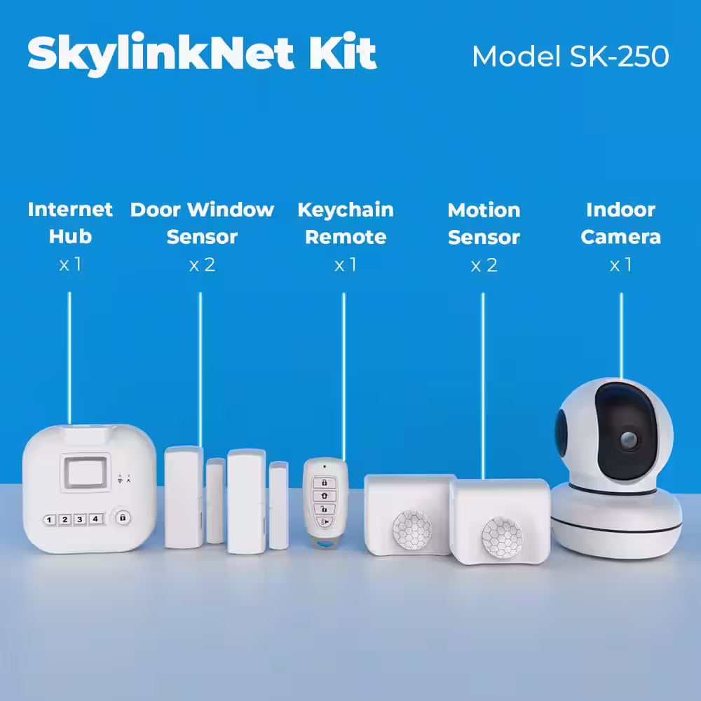 SkyLink Wireless Alarm, Camera Deluxe Security System - Echo Alexa and IFTTT compatible