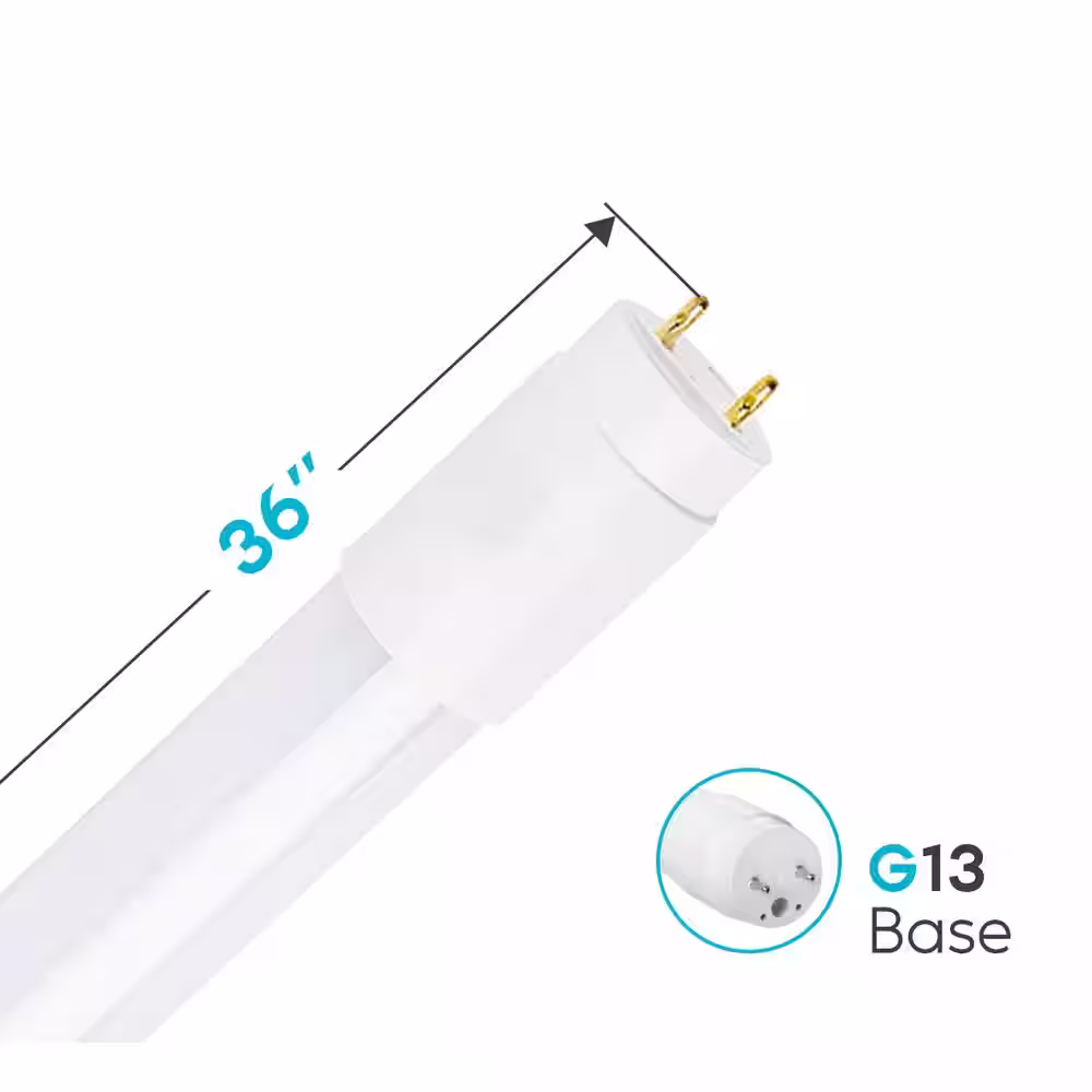 LUXRITE 16-Watt 3 ft. Linear T8 LED Tube Light 3000K Soft White Fluorescent Replacement Direct or Ballast Bypass (6-Pack)