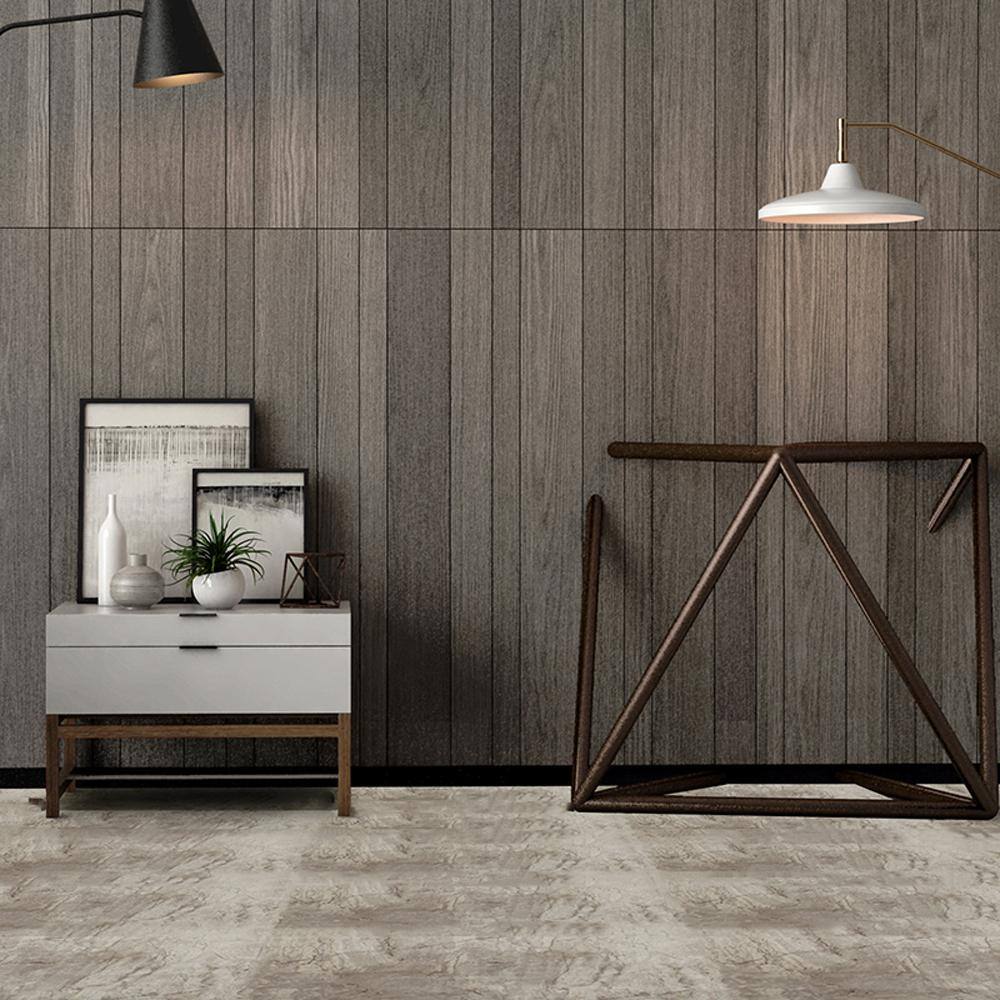 Dundee Deco Falkirk Fermoy 12 in. W x 24 in. L Taupe Peel and Stick Luxury Vinyl Tile Flooring (108 sq. ft./case)