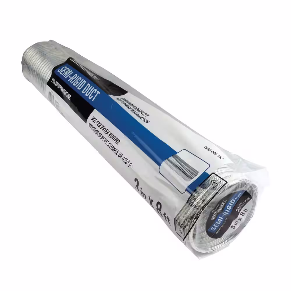 Everbilt 3 in. x 8 ft. Semi-Rigid Aluminum Duct