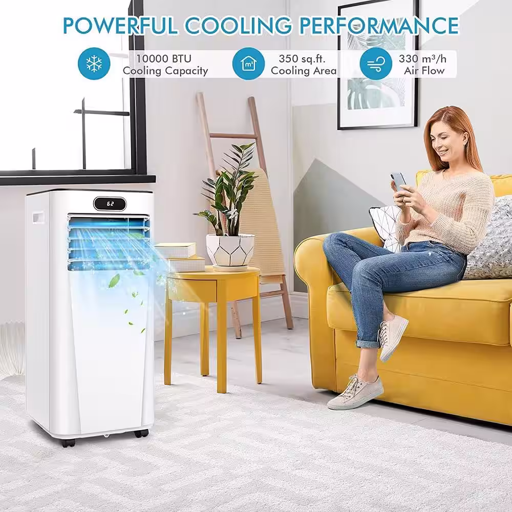 Gymax 10000 BTU 24H Timer Portable Air Conditioner 3-in-1 Air Cooler w/Fan & Dehumidifier Mode