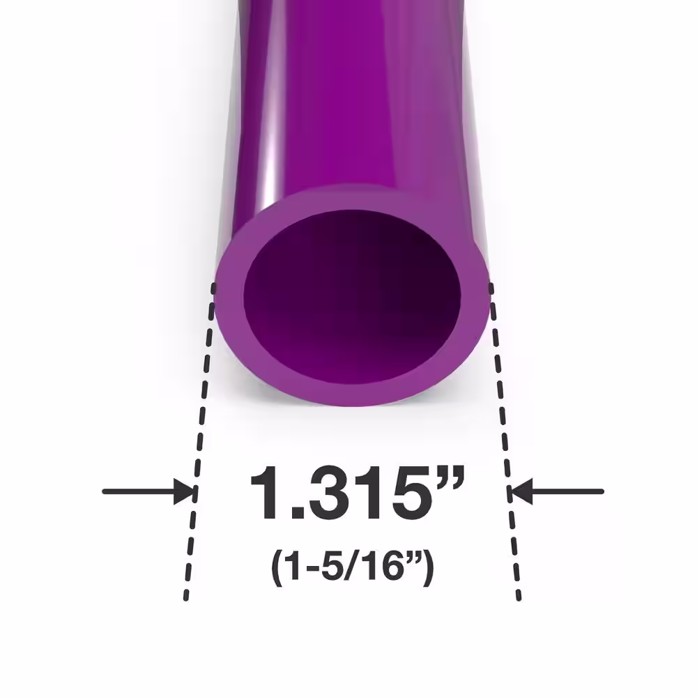 Formufit 1 in. x 5 ft. Purple Furniture Grade Schedule 40 PVC Pipe (2-Pack)
