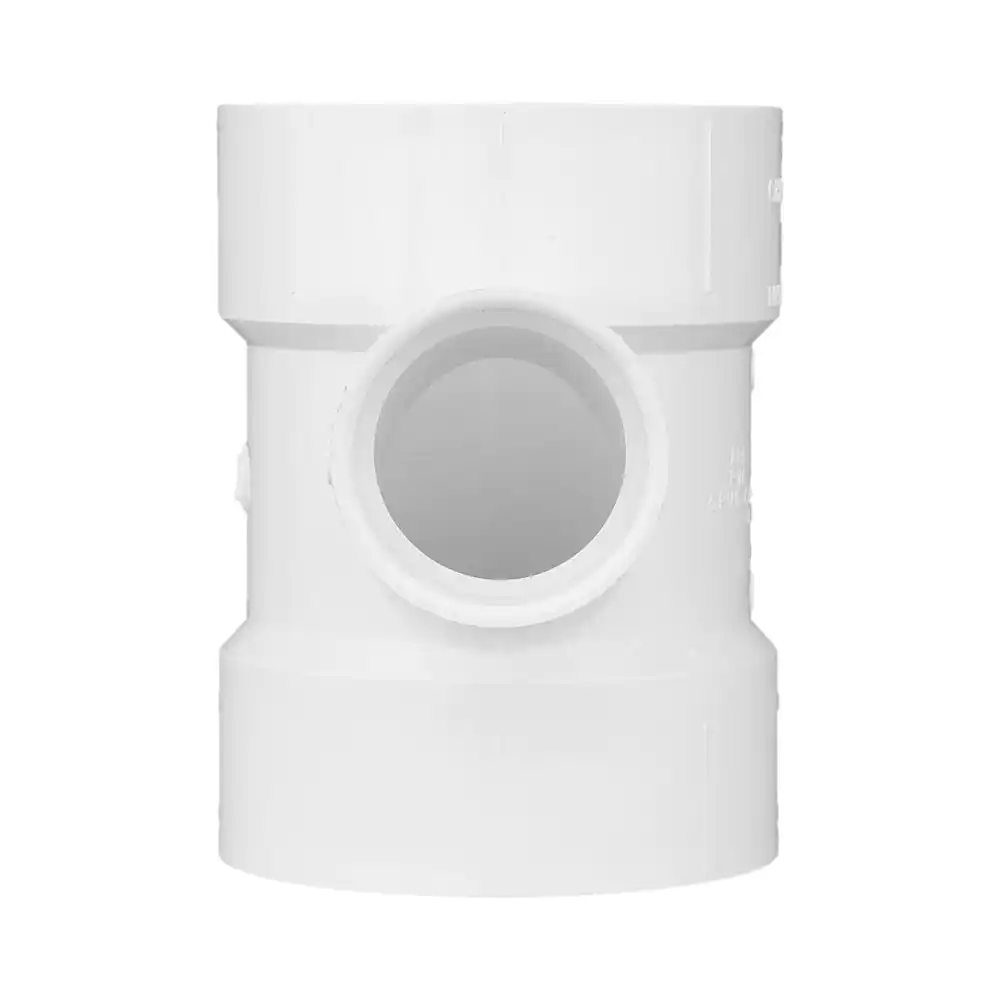 Charlotte Pipe 3 in. x 3 in. x 2 in. DWV PVC Sanitary Tee Reducing Fitting